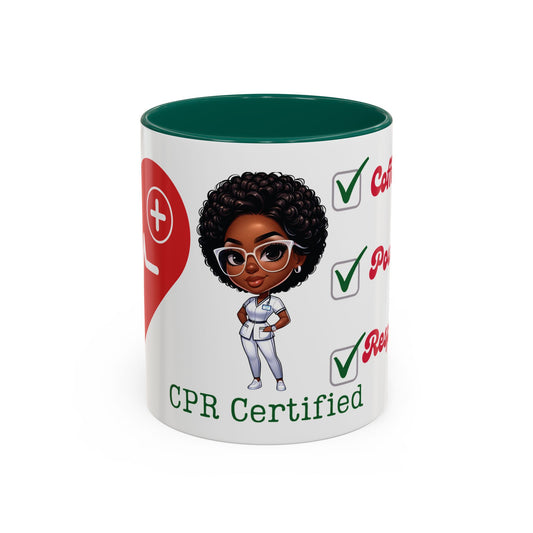 CPR Certified Glossy White Mug | Nurse "Dana" Mug | Coffee Lover Gift | Appreciation Gift | Medical Professional Mug11oz, 15oz)