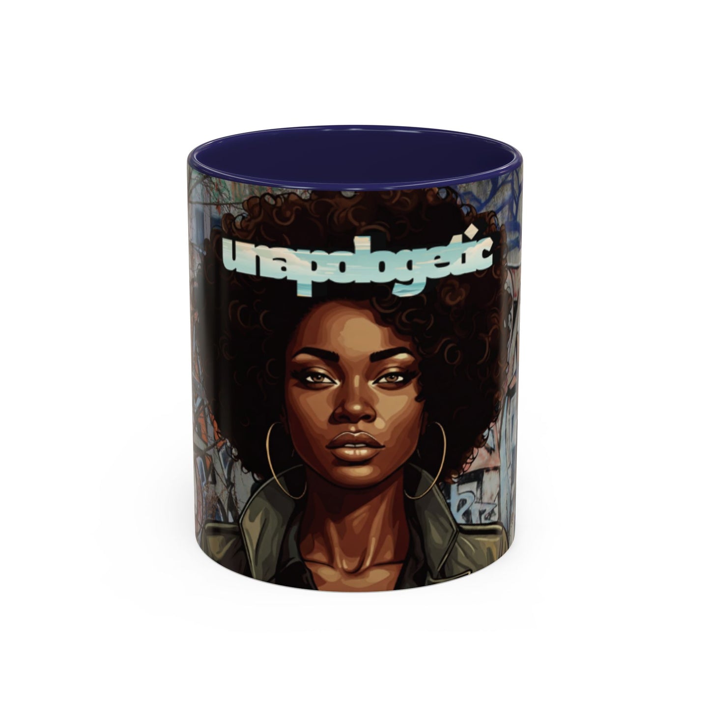 Unapologetic Queen Affirmation Mug - Black Girl Magic in Every Sip- Accent Coffee Mug (11, 15oz)