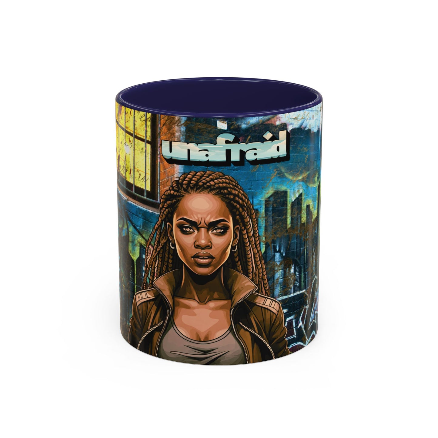 Unafraid Affirmation Mug - Black Girl Magic in Every Sip- Accent Coffee Mug (11, 15oz)