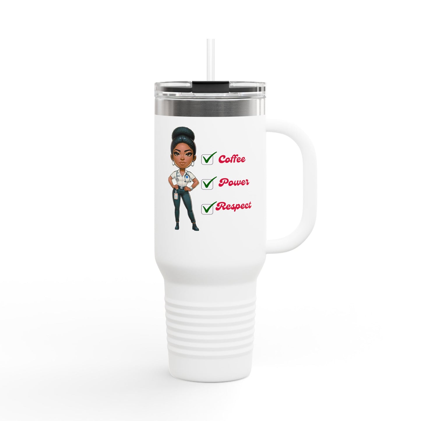 CPR Certified 'Nurse Ashley' 40oz Insulated Travel Mug | Coffee Lover Gift | Appreciation Gift | Medical Professional Mug