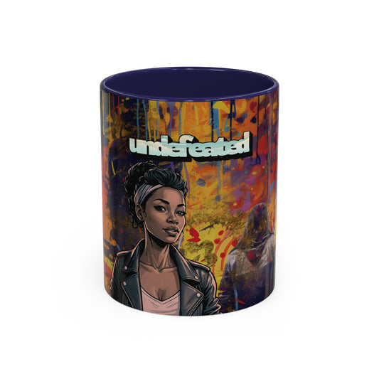 Undefeated Affirmation Mug - Black Girl Magic in Every Sip- Accent Coffee Mug (11, 15oz)