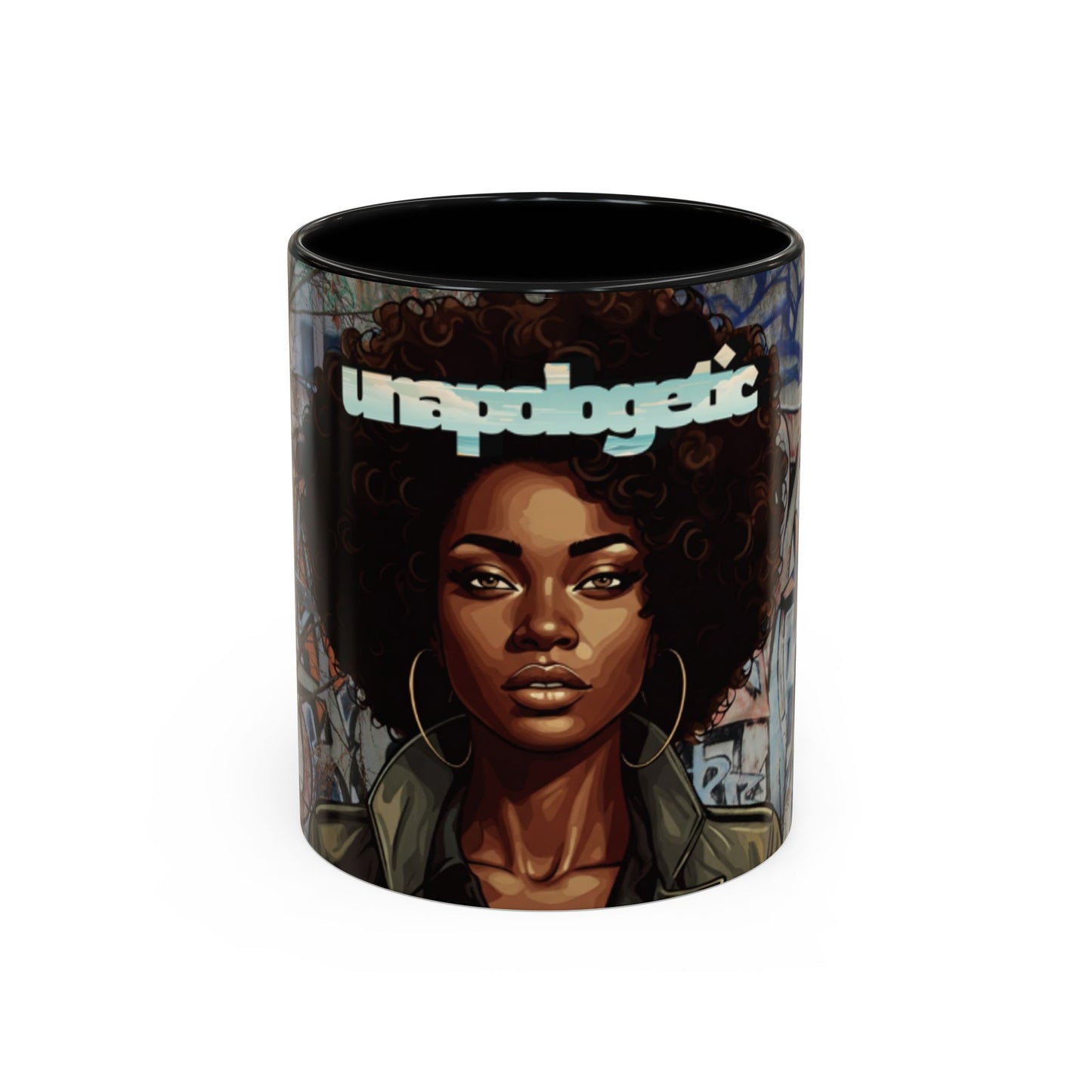 Unapologetic Queen Affirmation Mug - Black Girl Magic in Every Sip- Accent Coffee Mug (11, 15oz)