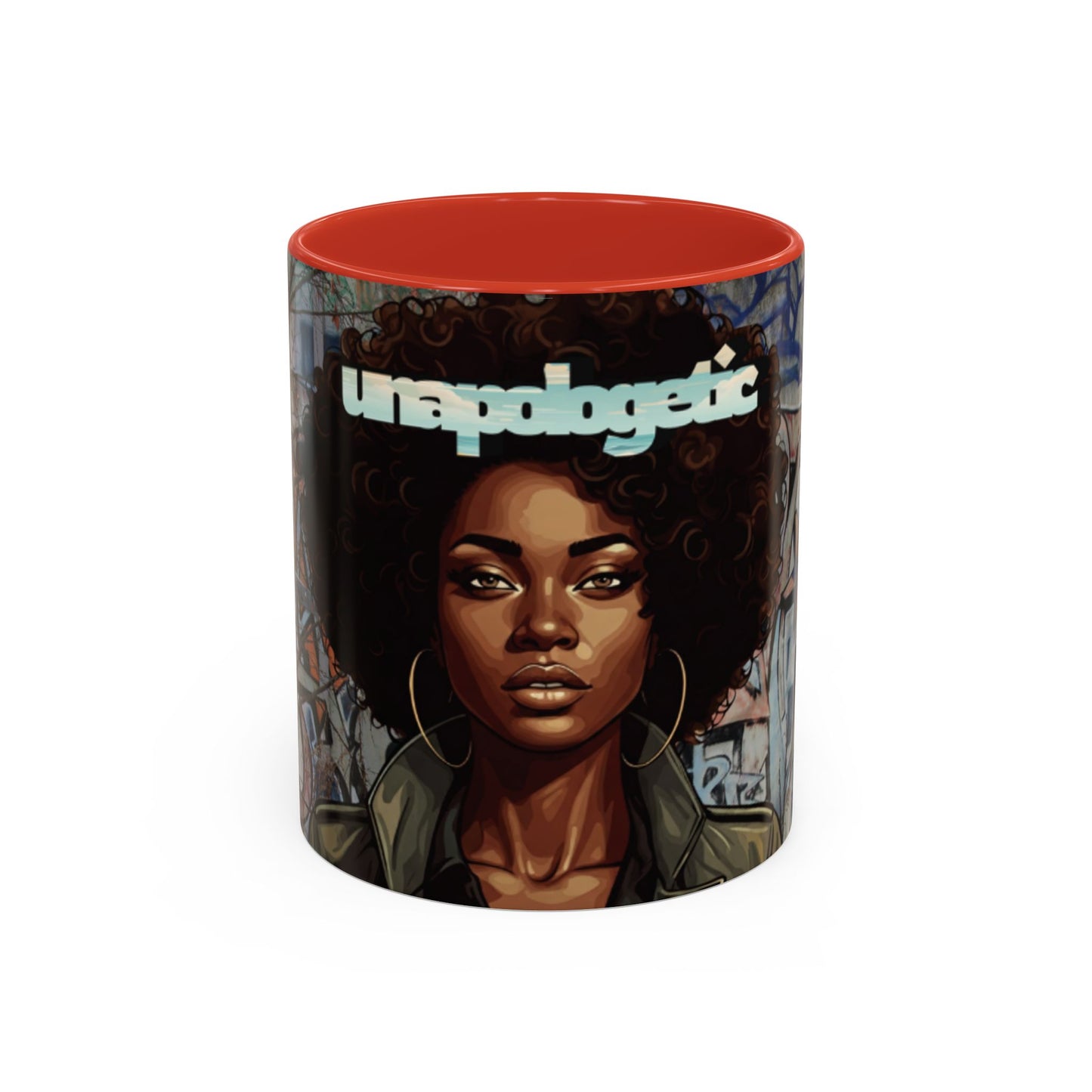 Unapologetic Queen Affirmation Mug - Black Girl Magic in Every Sip- Accent Coffee Mug (11, 15oz)