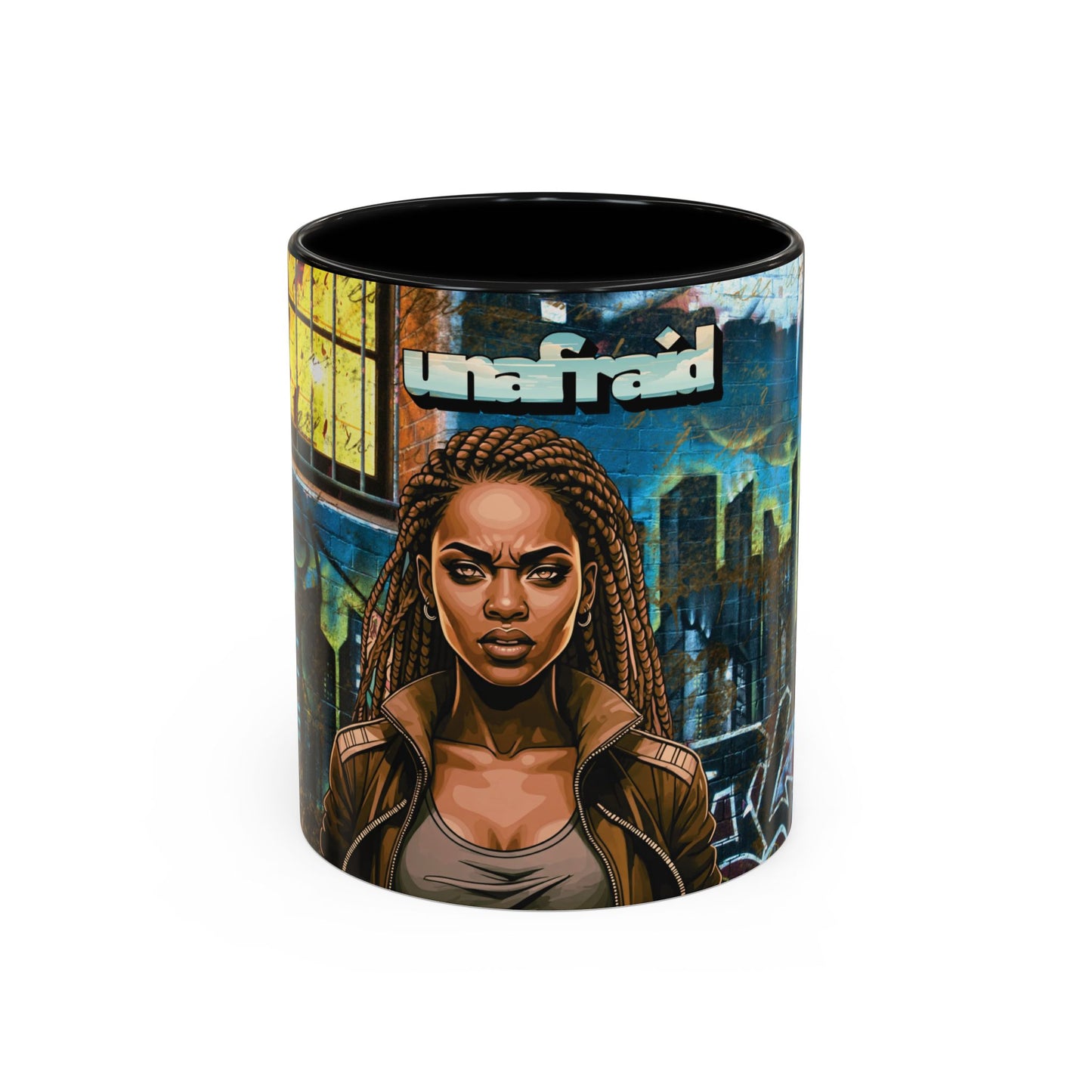 Unafraid Affirmation Mug - Black Girl Magic in Every Sip- Accent Coffee Mug (11, 15oz)