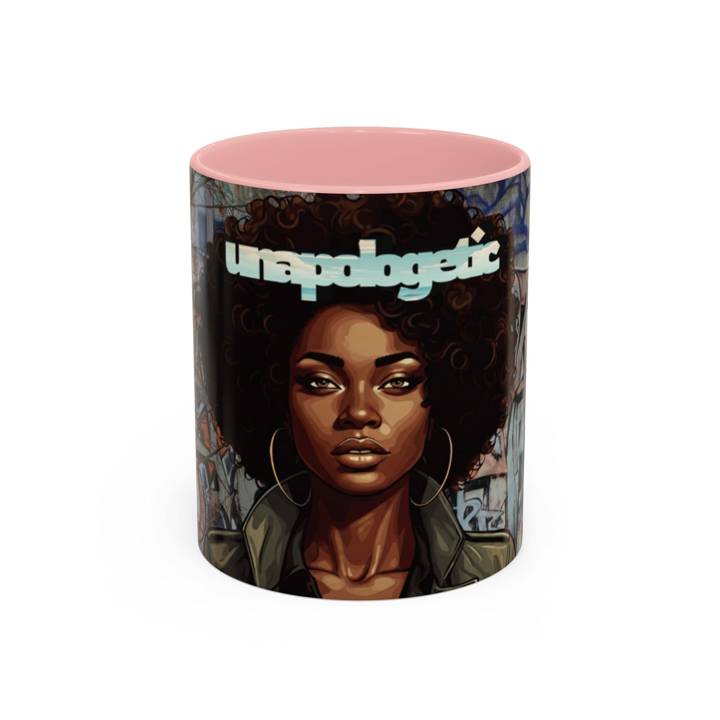 Unapologetic Queen Affirmation Mug - Black Girl Magic in Every Sip- Accent Coffee Mug (11, 15oz)