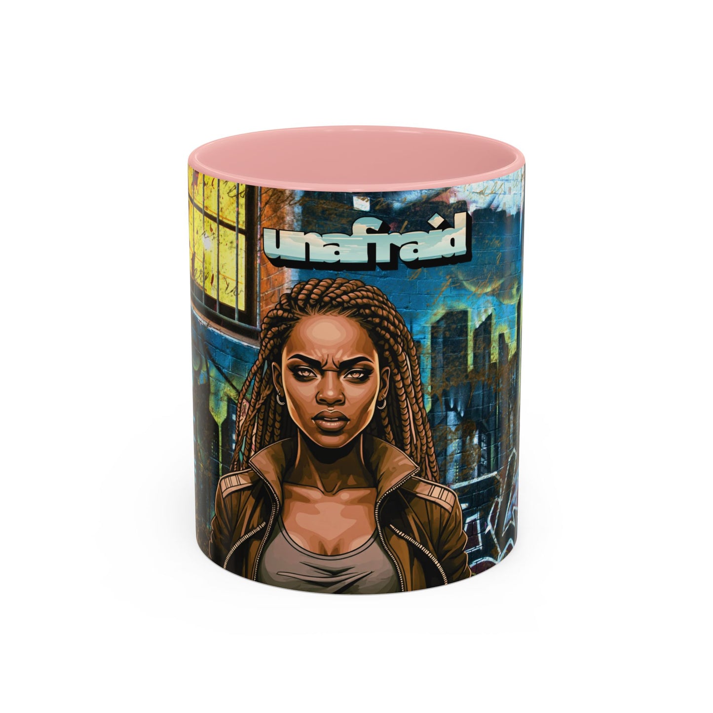 Unafraid Affirmation Mug - Black Girl Magic in Every Sip- Accent Coffee Mug (11, 15oz)