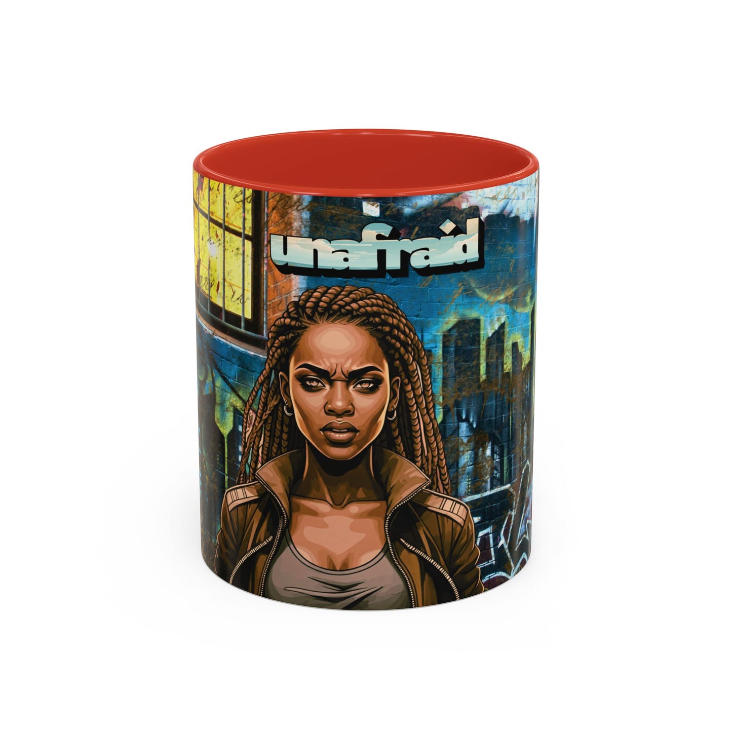 Unafraid Affirmation Mug - Black Girl Magic in Every Sip- Accent Coffee Mug (11, 15oz)