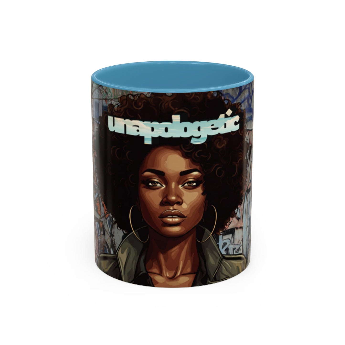 Unapologetic Queen Affirmation Mug - Black Girl Magic in Every Sip- Accent Coffee Mug (11, 15oz)